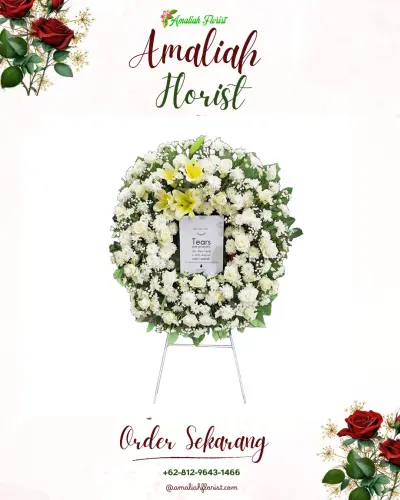 Krans Bunga Duka Cita di Gedok Wetan